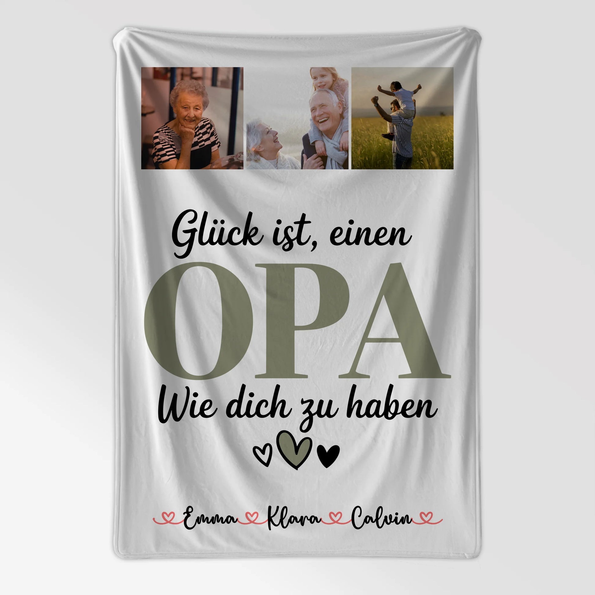 Personalisierte Decke Opa mit Fotocollage Opa Glück Ist einen Opa Wie Dich Zu Haben Geschenkidee 7