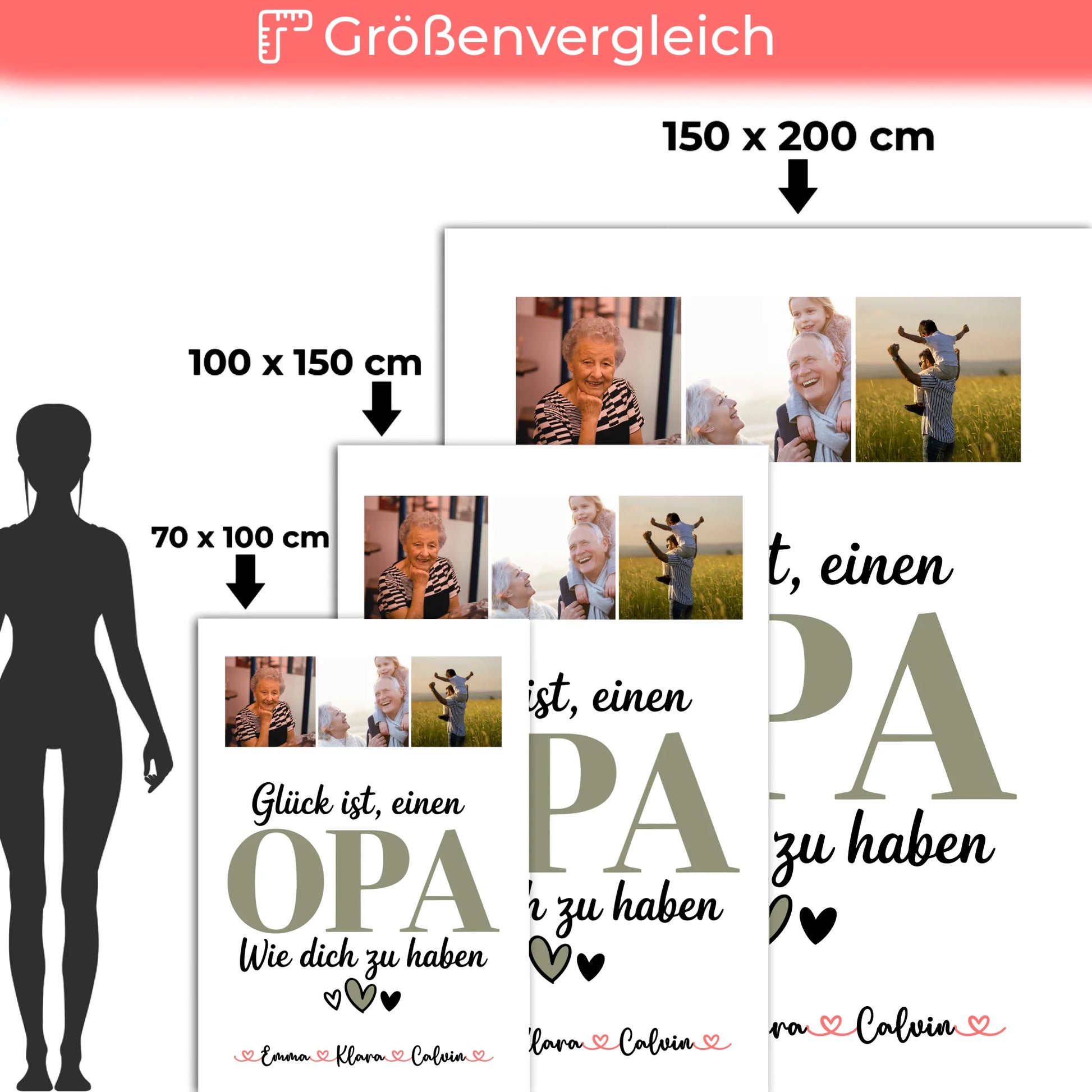 Personalisierte Decke Opa mit Fotocollage Opa Glück Ist einen Opa Wie Dich Zu Haben Geschenkidee 5
