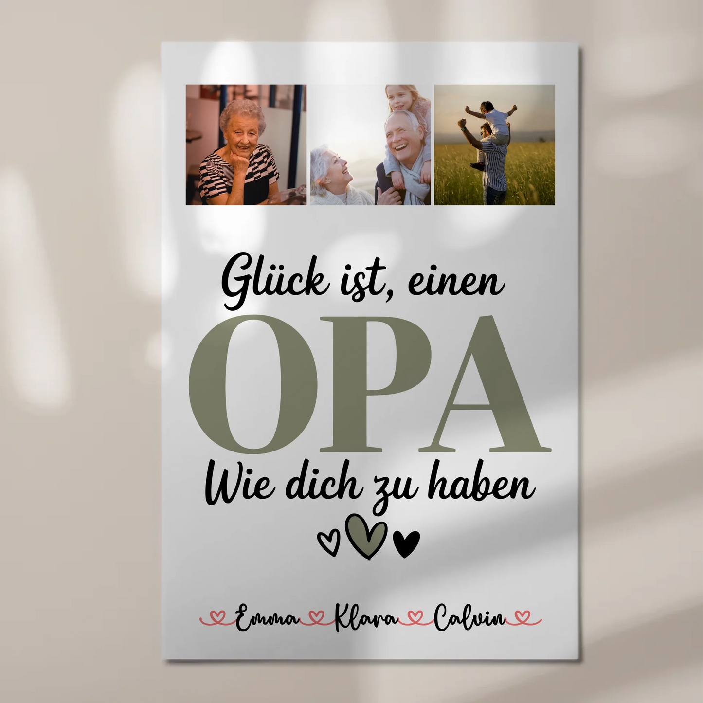 Personalisierte Magnetposter Fotoboard Fotocollage Opa Glück Ist Einen Opa Wie Dich Haben Geschenk 1
