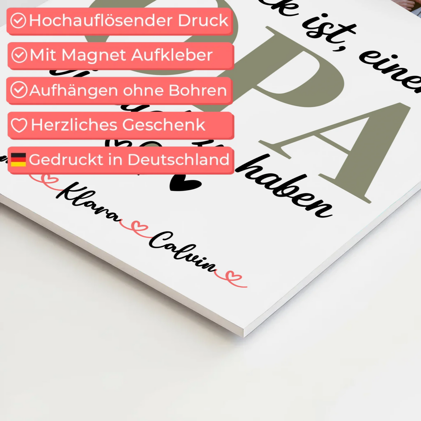 Personalisierte Magnetposter Fotoboard Fotocollage Opa Glück Ist Einen Opa Wie Dich Haben Geschenk 4