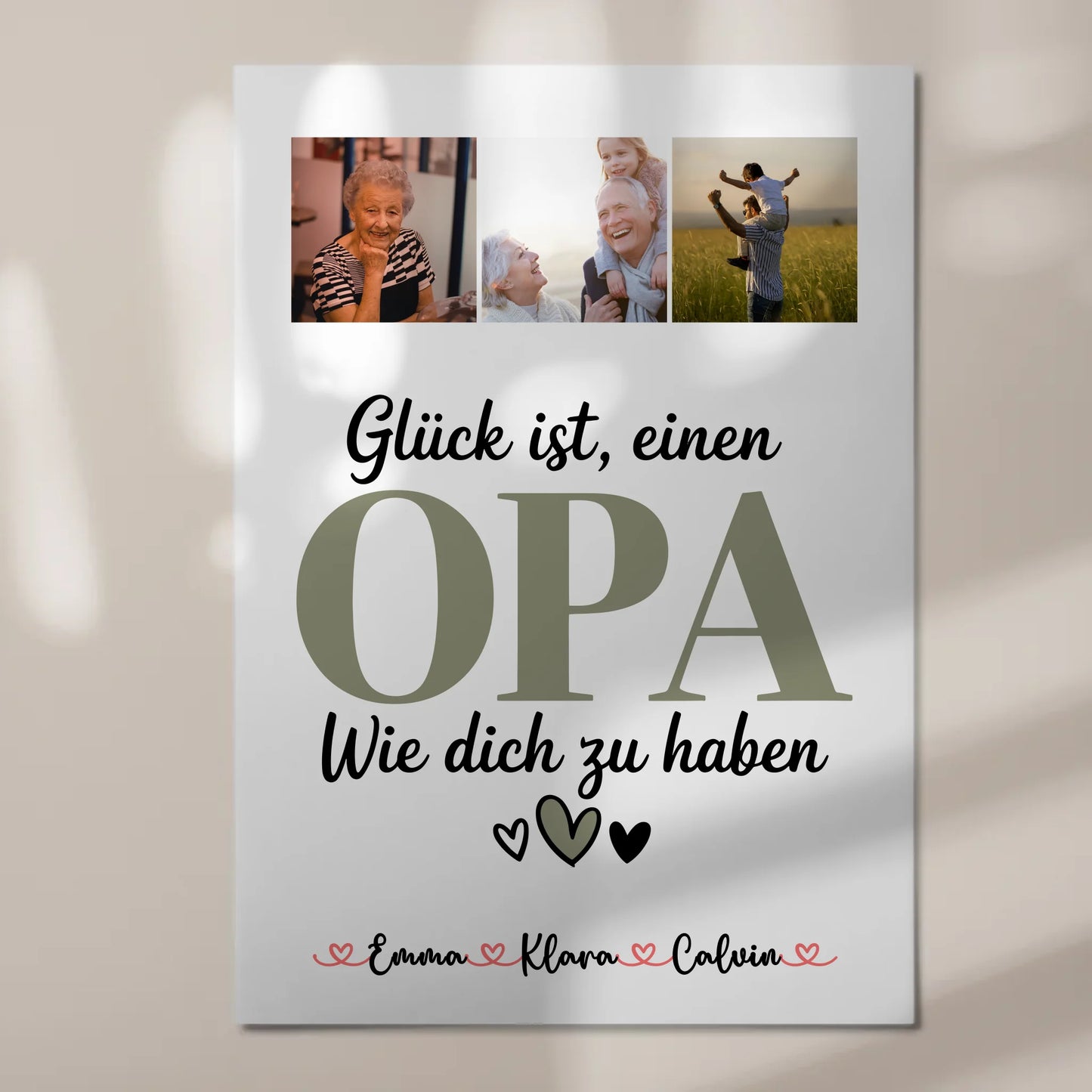 Personalisierte Magnetposter Fotoboard Fotocollage Opa Glück Ist Einen Opa Wie Dich Haben Geschenk 7