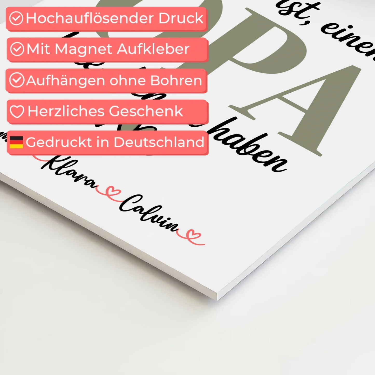 Personalisierte Magnetposter Fotoboard Fotocollage Opa Glück Ist Einen Opa Wie Dich Haben Geschenk 10