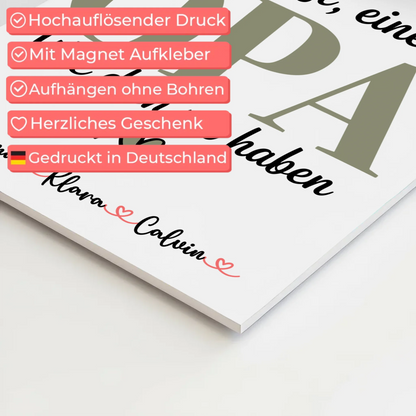 Personalisierte Magnetposter Fotoboard Fotocollage Opa Glück Ist Einen Opa Wie Dich Haben Geschenk