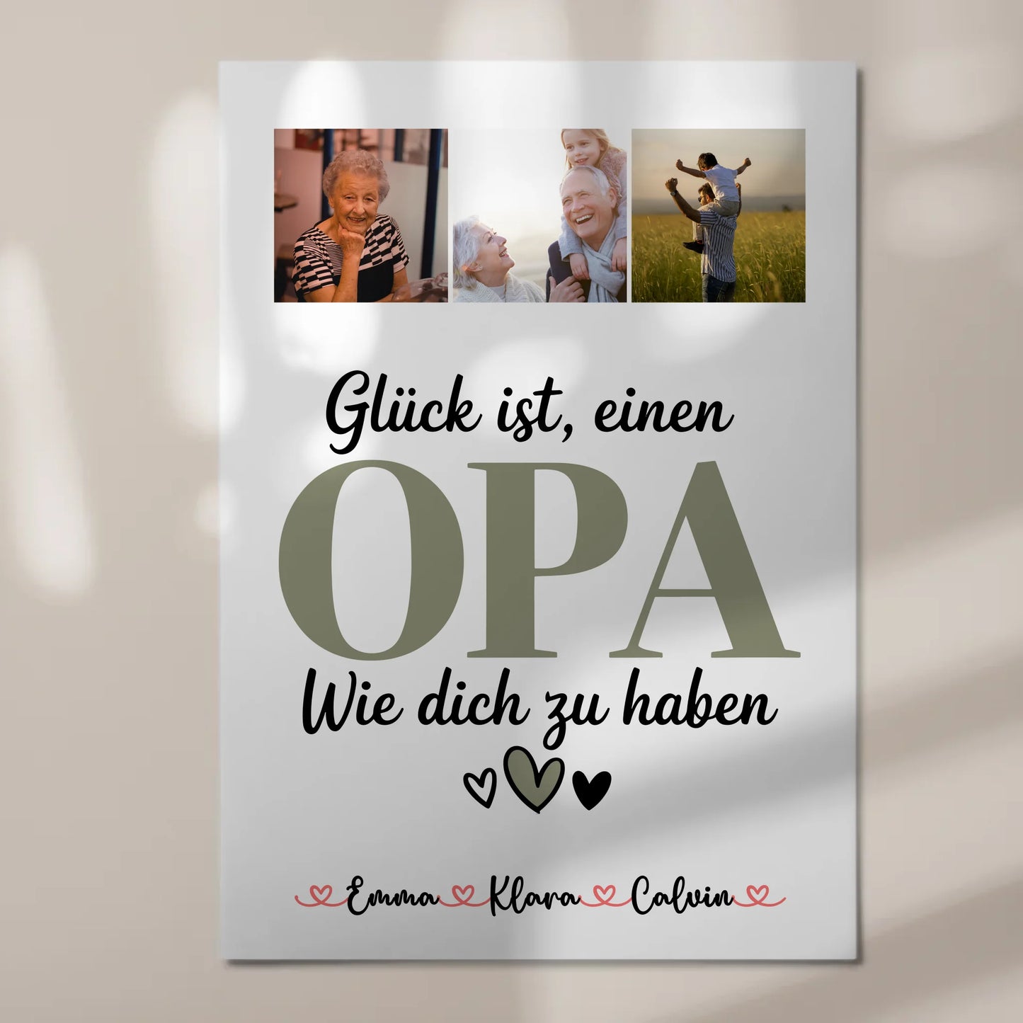 Personalisierte Magnetposter Fotoboard Fotocollage Opa Glück Ist Einen Opa Wie Dich Haben Geschenk