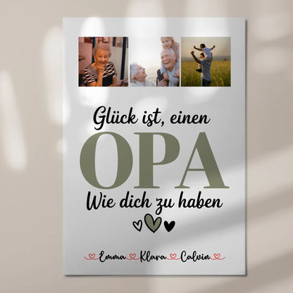 Personalisierte Magnetposter Fotoboard Fotocollage Opa Glück Ist Einen Opa Wie Dich Haben Geschenk