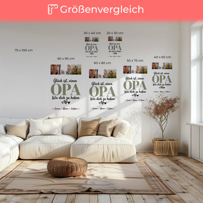 Wandbild Fotocollage Opa Glück Ist einen Opa Wie Dich Zu Haben personalisiertes Geschenk 6