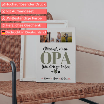 Wandbild Fotocollage Opa Glück Ist einen Opa Wie Dich Zu Haben personalisiertes Geschenk 5