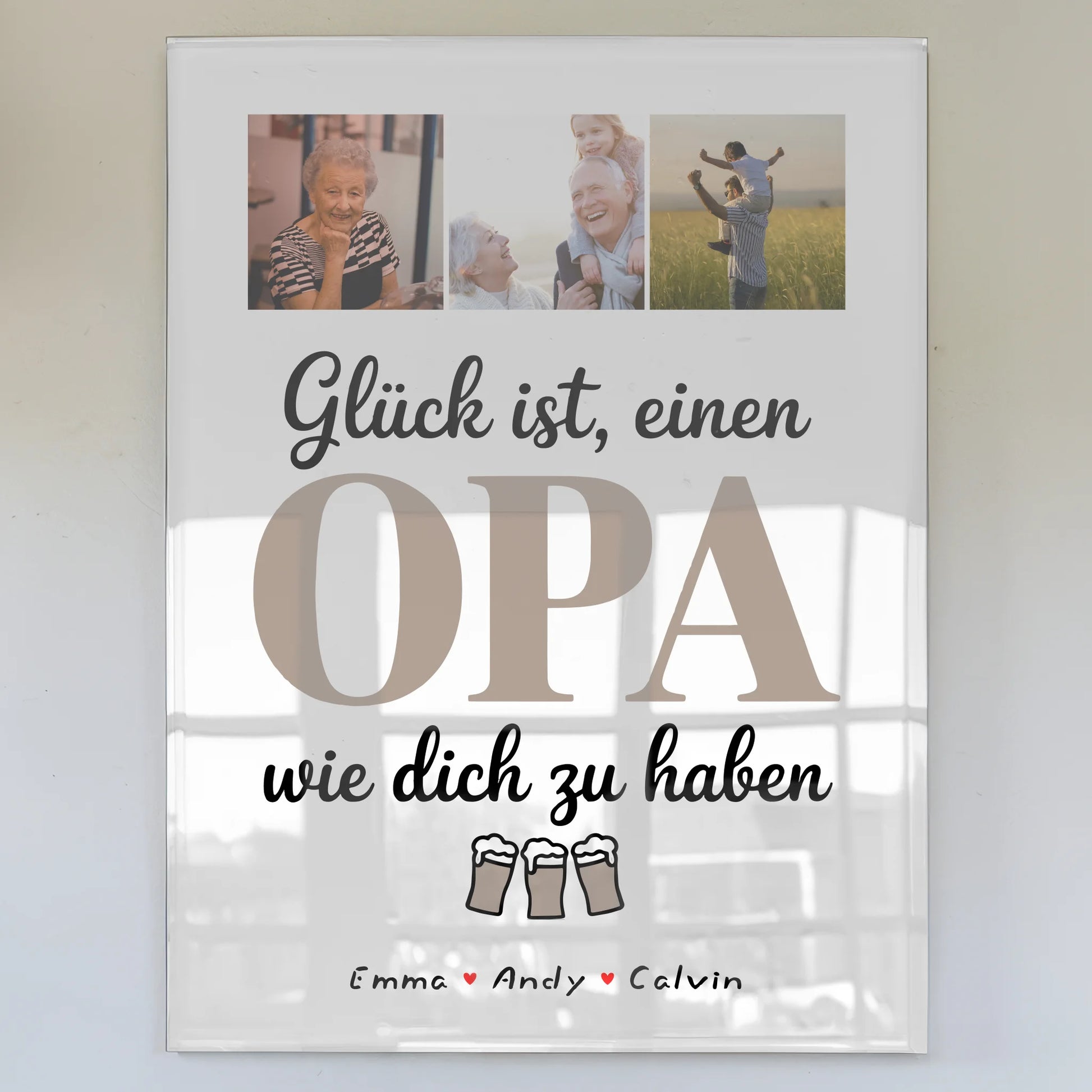 Foto Mit Acrylglas Opa Fotocollage Glück Ist einen Opa Wie Dich Zu Haben Geschenk 1