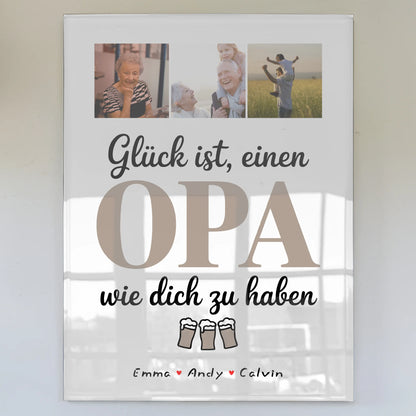 Foto Mit Acrylglas Opa Fotocollage Glück Ist einen Opa Wie Dich Zu Haben Geschenk 1