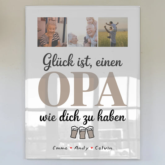 Foto Mit Acrylglas Opa Fotocollage Glück Ist einen Opa Wie Dich Zu Haben Geschenk 1