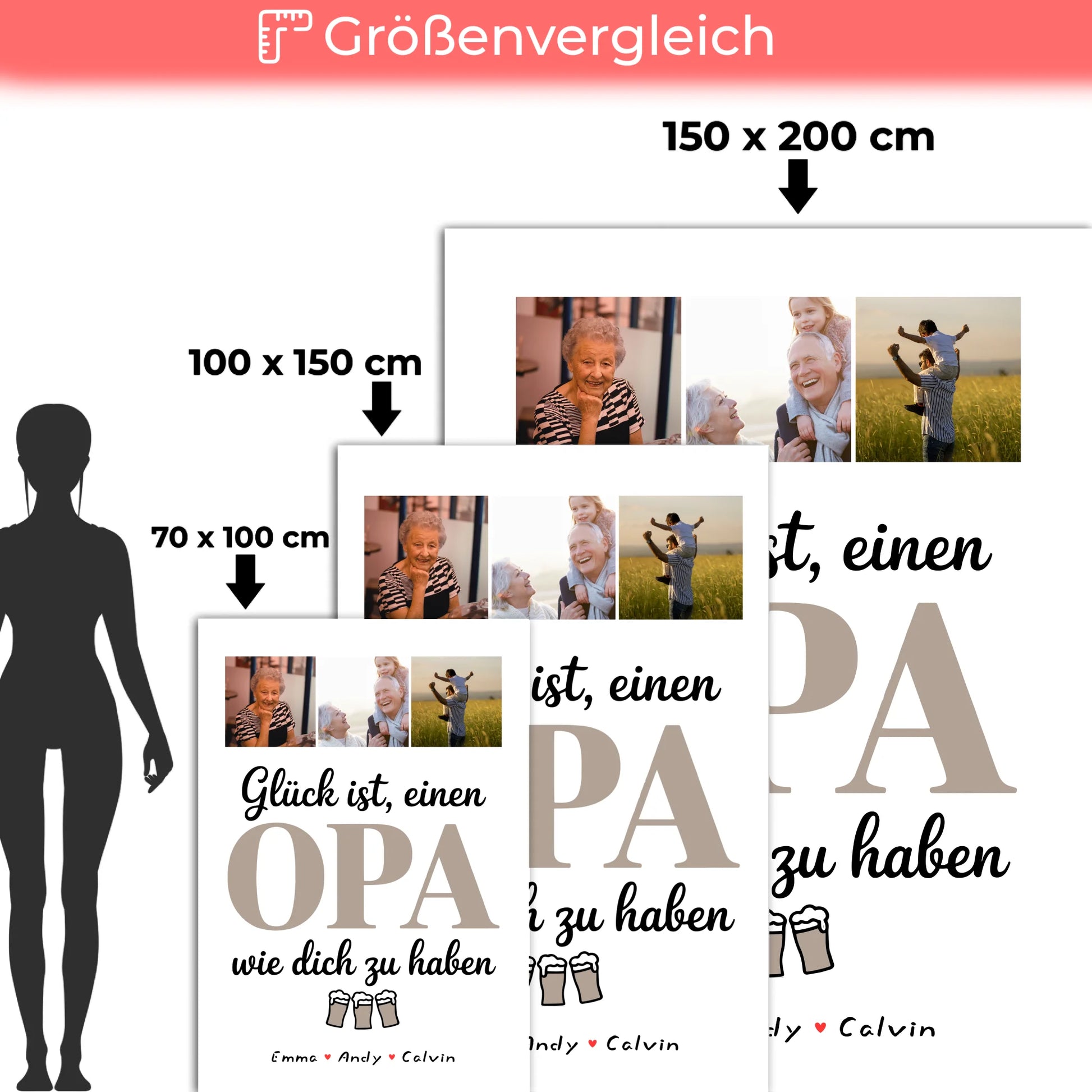 Personalisierte Decke Opa Opa Fotocollage Glück Ist einen Opa Wie Dich Zu Haben Geschenk 5