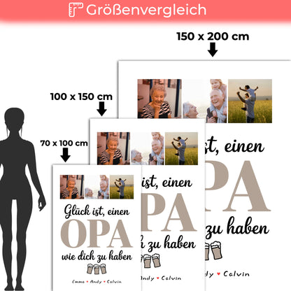 Personalisierte Decke Opa Opa Fotocollage Glück Ist einen Opa Wie Dich Zu Haben Geschenk 5