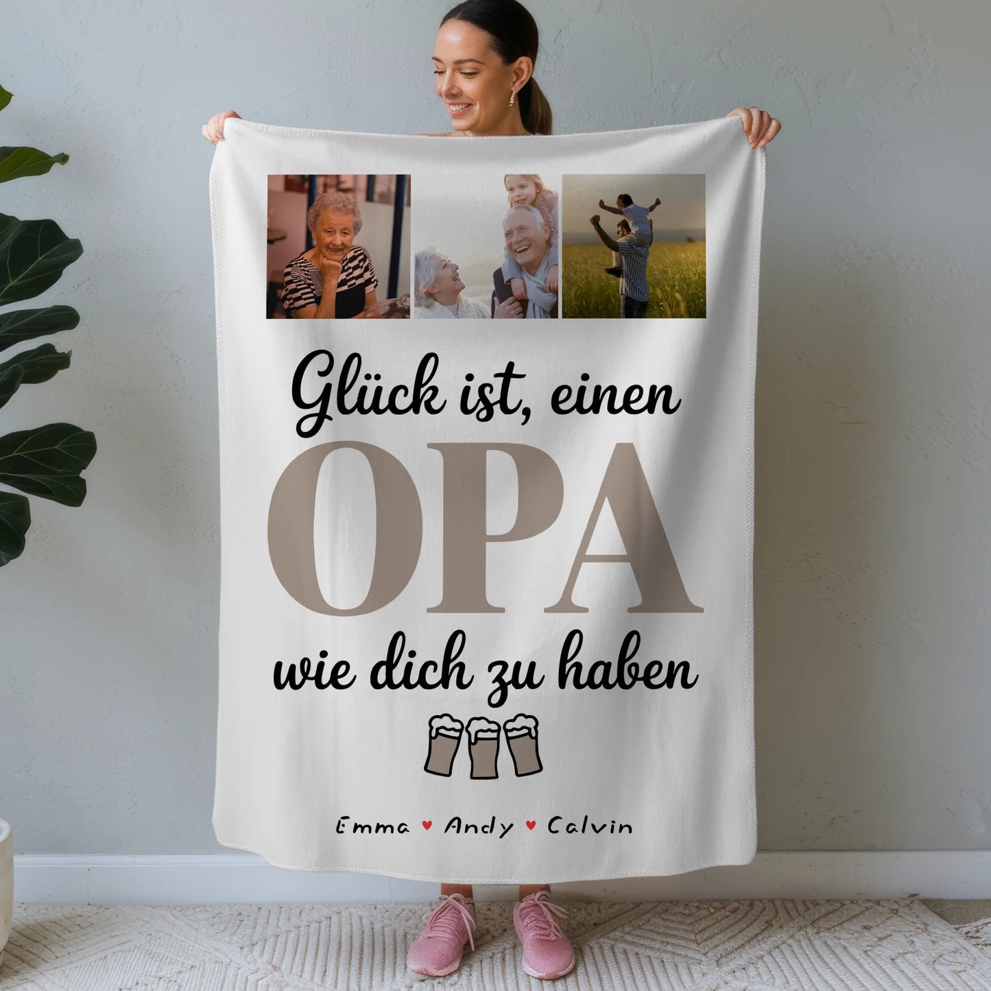 Personalisierte Decke Opa Opa Fotocollage Glück Ist einen Opa Wie Dich Zu Haben Geschenk 1
