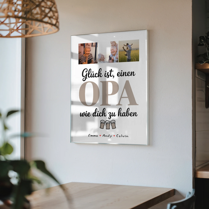 Foto Mit Acrylglas Opa Fotocollage Glück Ist einen Opa Wie Dich Zu Haben Geschenk 4