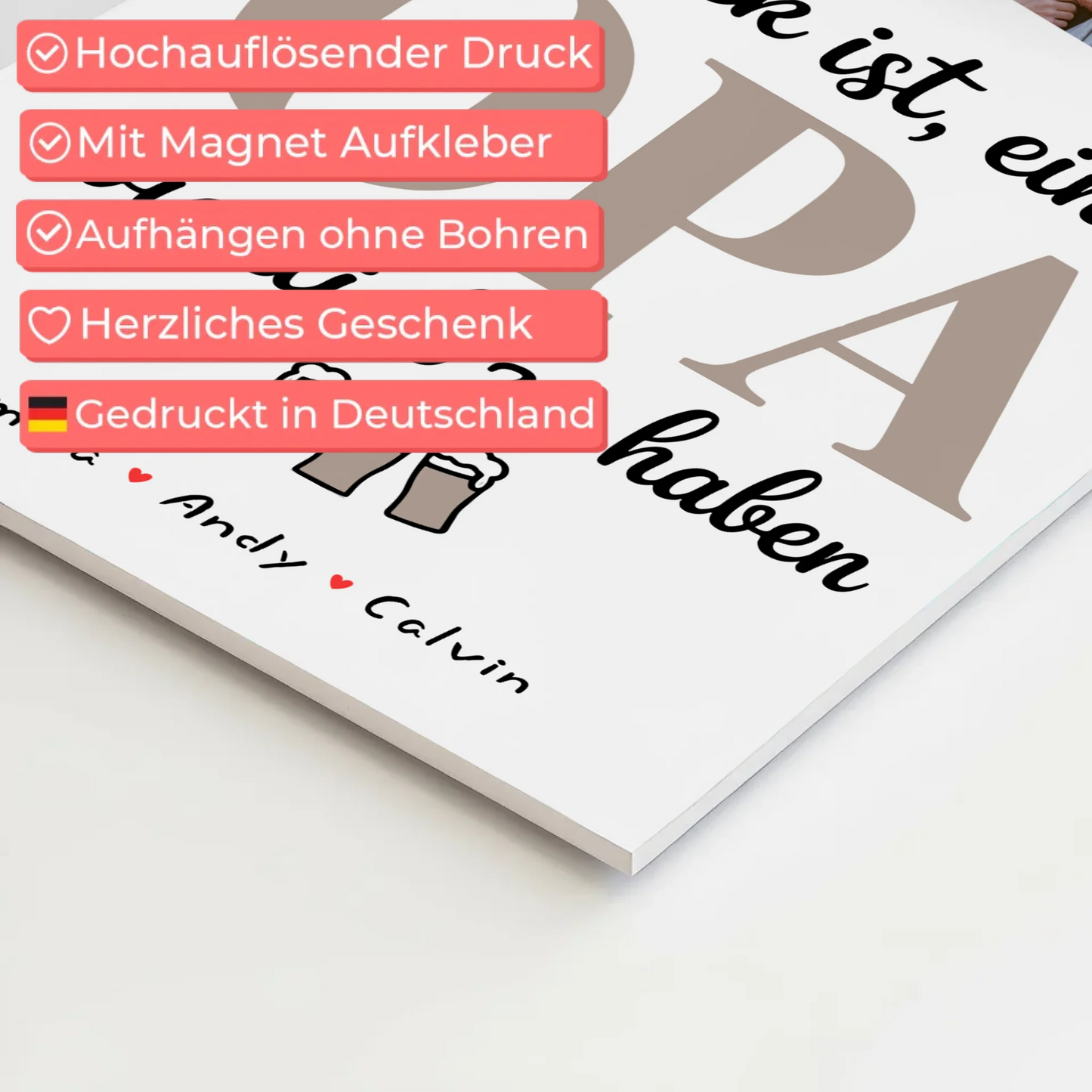 Personalisiertes Fotoboard Poster Magnetisch Opa Fotocollage Glück Ist Einen Opa Wie Dich Haben 4