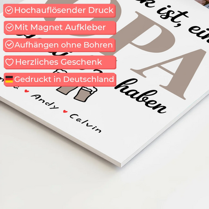 Personalisiertes Fotoboard Poster Magnetisch Opa Fotocollage Glück Ist Einen Opa Wie Dich Haben 4