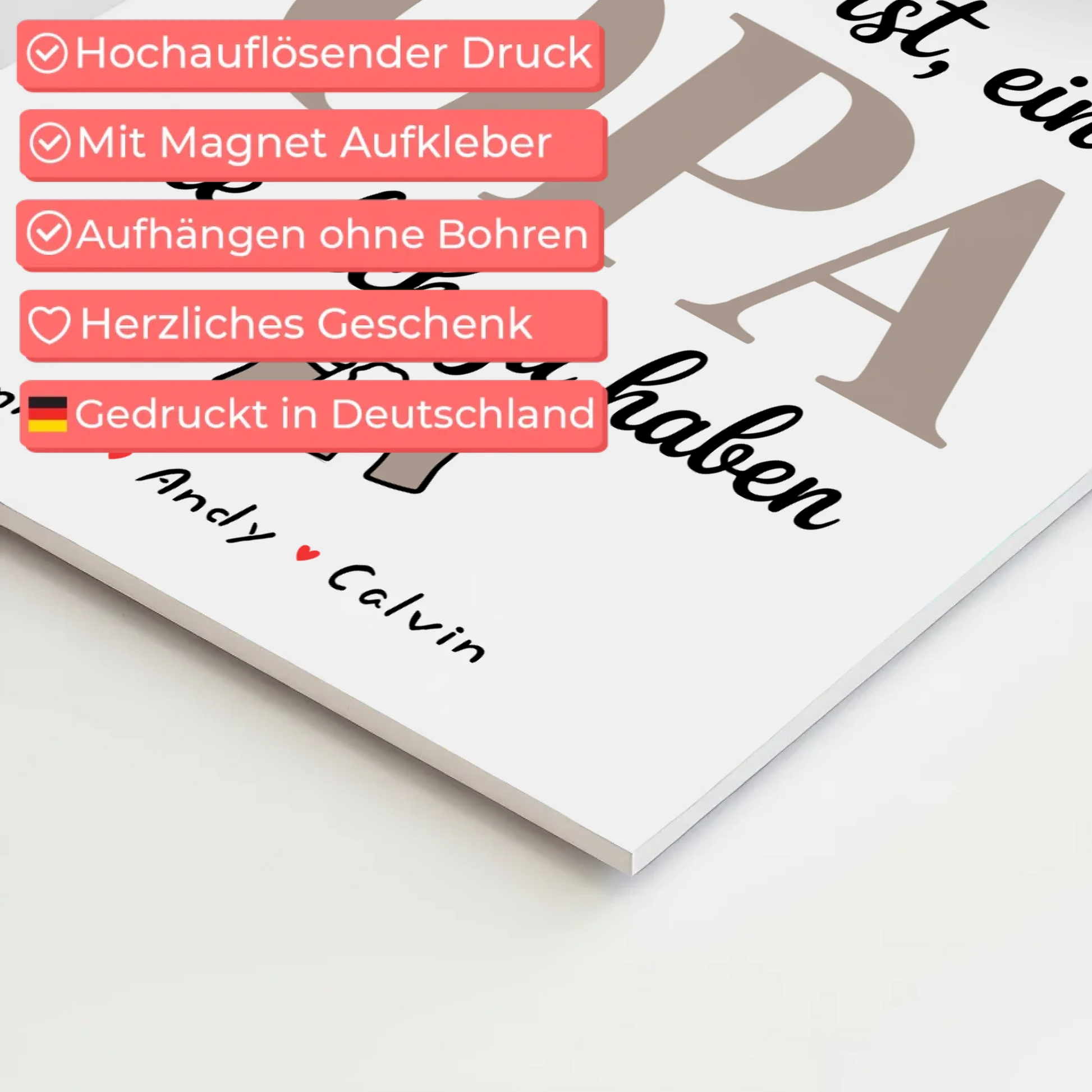 Personalisiertes Fotoboard Poster Magnetisch Opa Fotocollage Glück Ist Einen Opa Wie Dich Haben 10