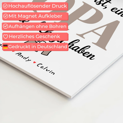 Personalisiertes Fotoboard Poster Magnetisch Opa Fotocollage Glück Ist Einen Opa Wie Dich Haben 10