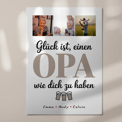 Personalisiertes Fotoboard Poster Magnetisch Opa Fotocollage Glück Ist Einen Opa Wie Dich Haben 7