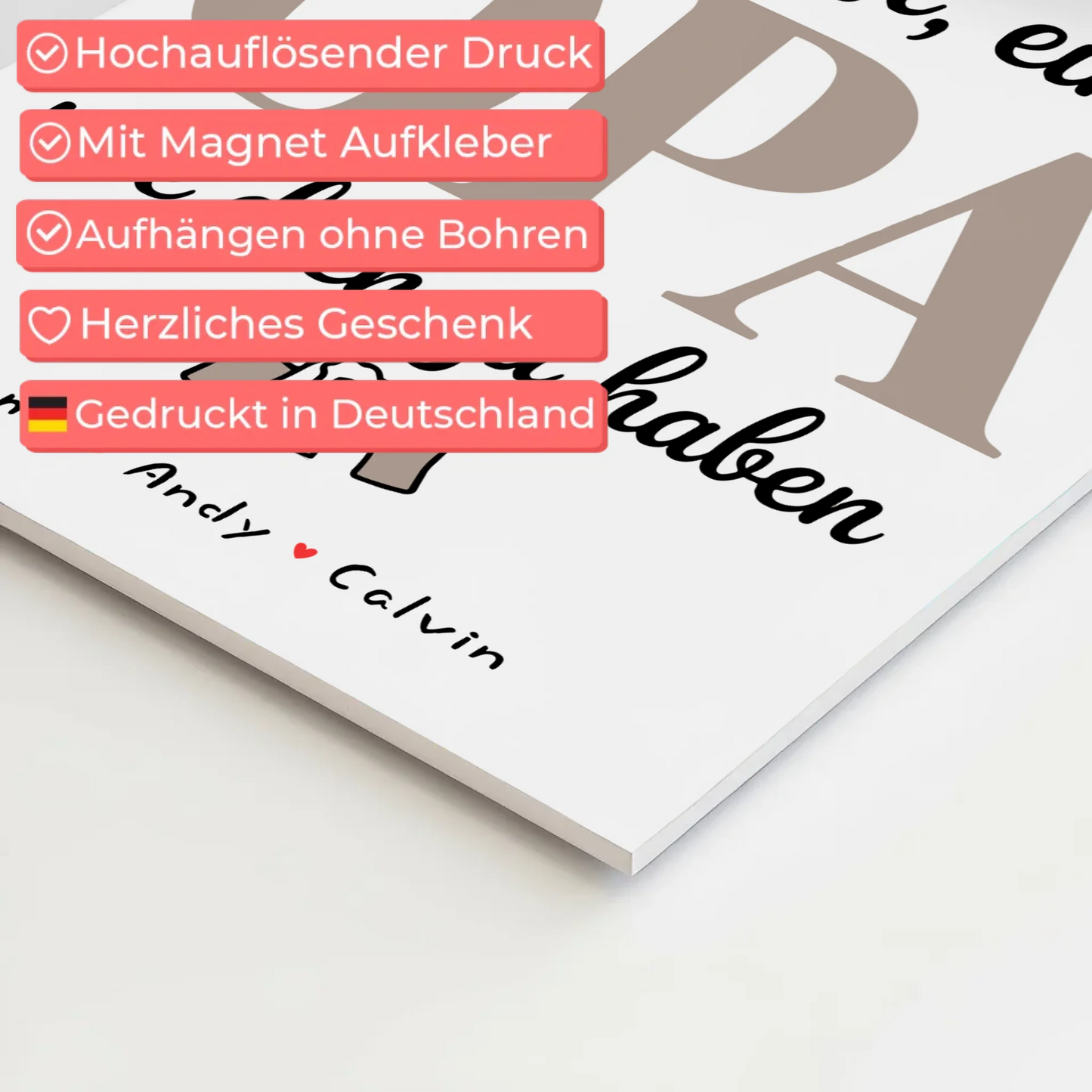 Personalisiertes Fotoboard Poster Magnetisch Opa Fotocollage Glück Ist Einen Opa Wie Dich Haben