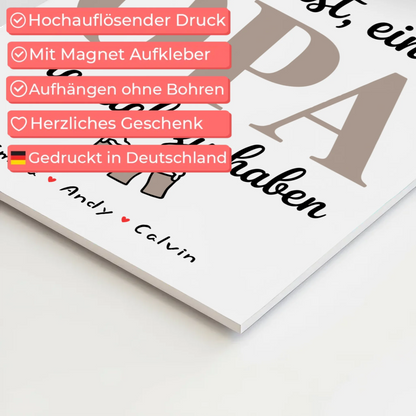 Personalisiertes Fotoboard Poster Magnetisch Opa Fotocollage Glück Ist Einen Opa Wie Dich Haben