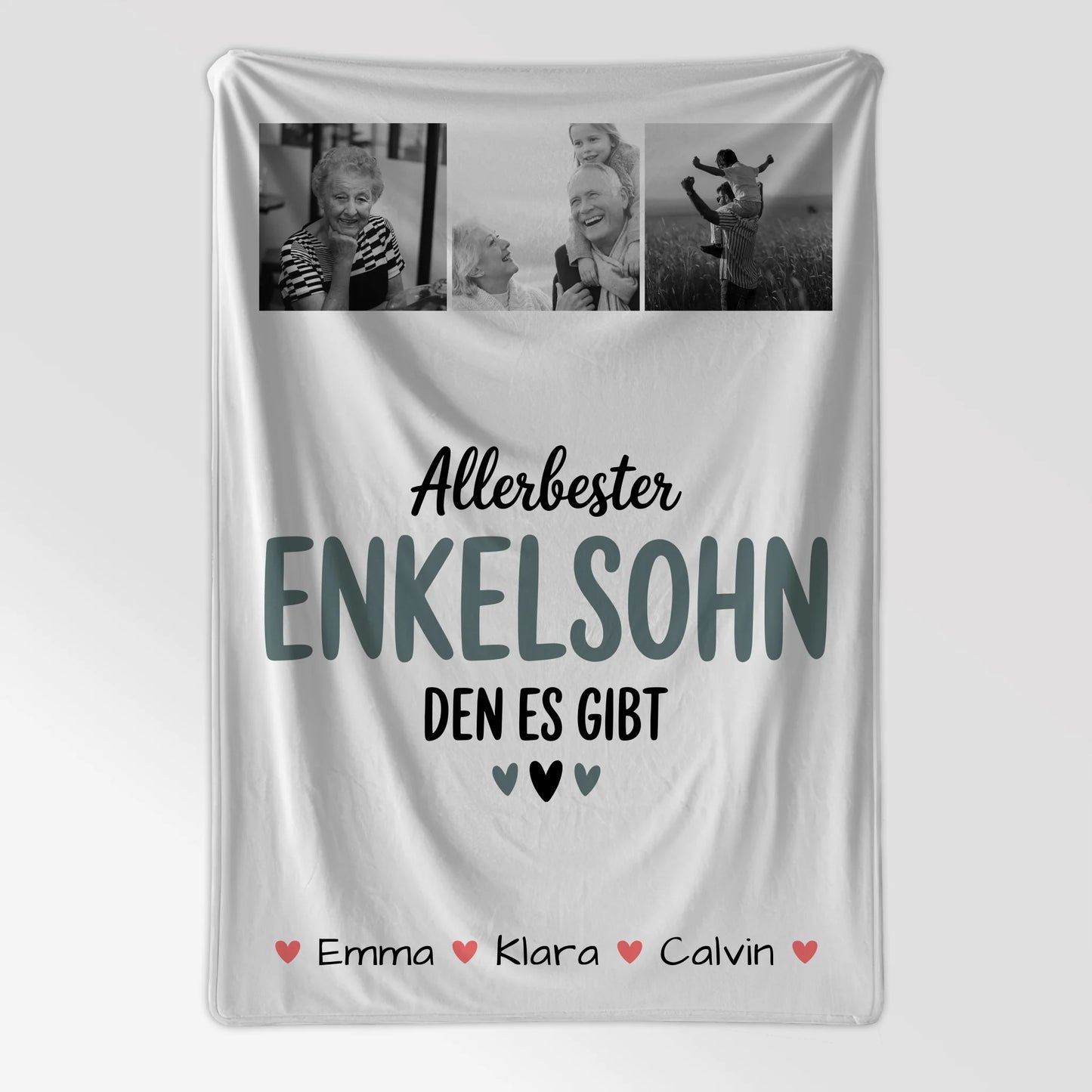 Decke Mit Namen Geschenk Fotocollage Enkelsohn Allerbester Enkelsohn Den Es Gibt 7