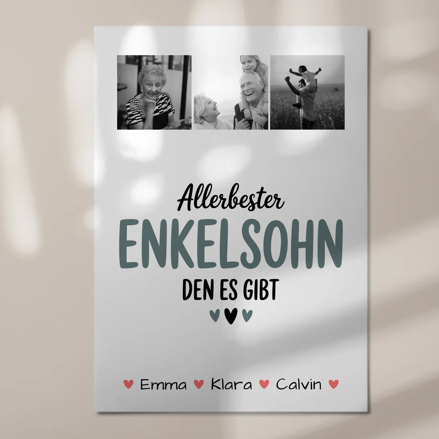 Personalisierte Fotoboard Magnet Poster Geschenk für den besten Enkelsohn 7
