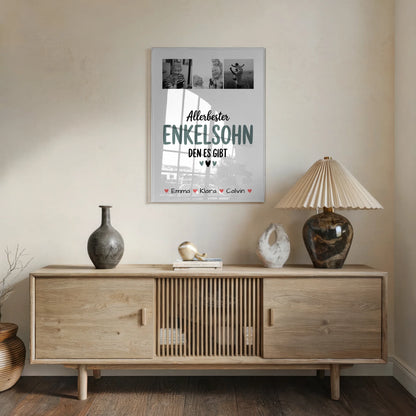 Acrylglas Mit Foto Geschenk Fotocollage Enkelsohn Allerbester Enkelsohn Den Es Gibt 5