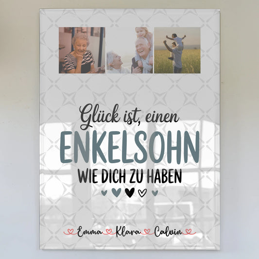 Personalisierte Fotocollage Enkelsohn mit Foto Mit Acrylglas Glück Ist einen Enkelsohn Wie Dich Zu Haben 1