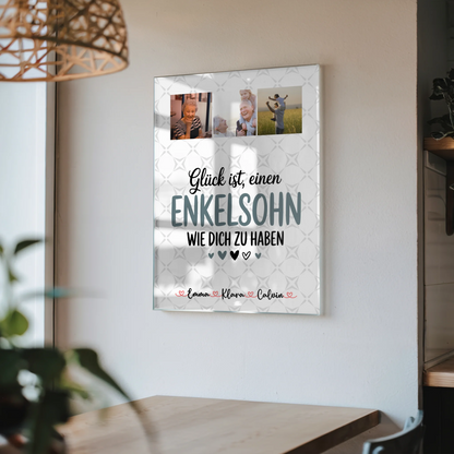 Personalisierte Fotocollage Enkelsohn mit Foto Mit Acrylglas Glück Ist einen Enkelsohn Wie Dich Zu Haben 4