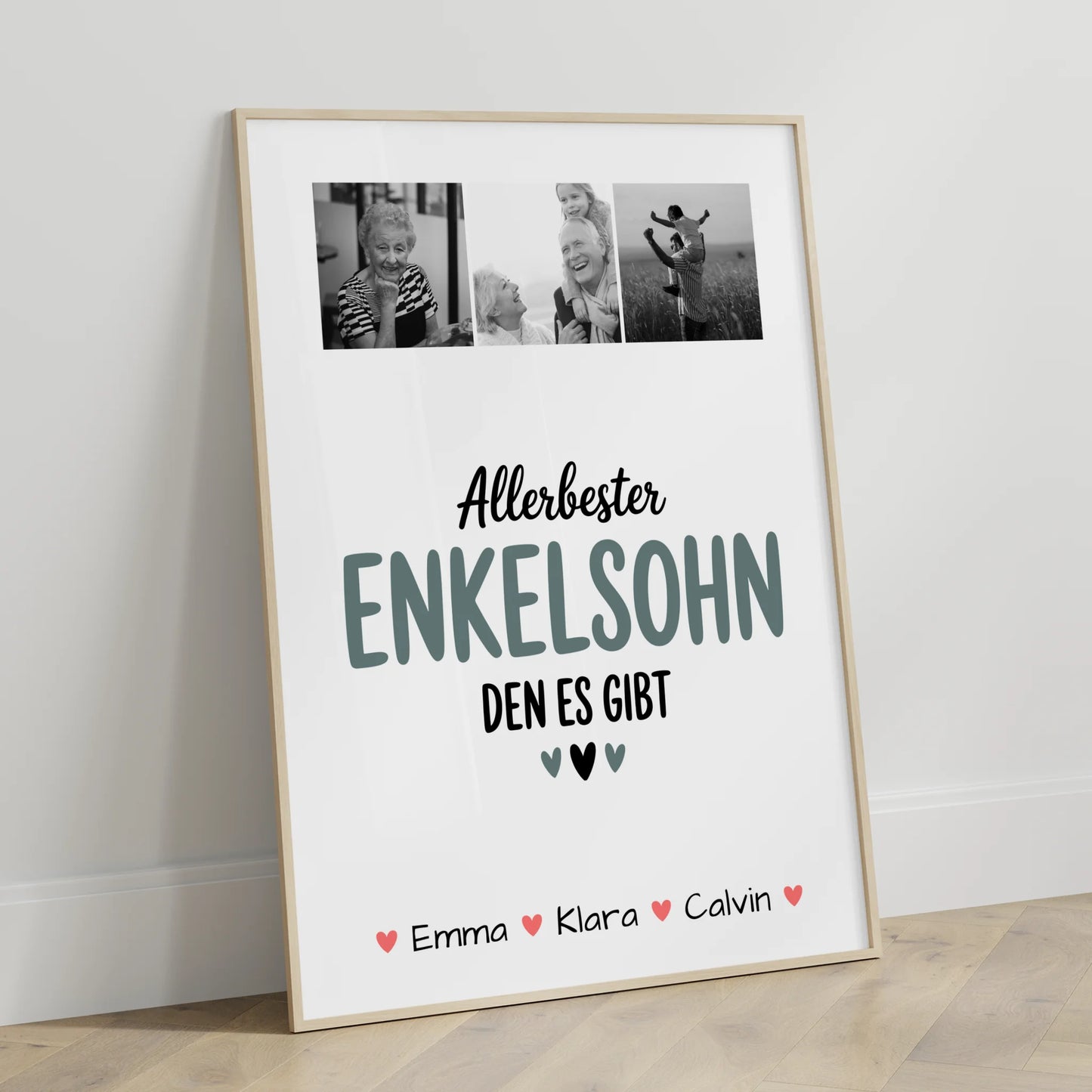 Personalisierbares Poster Geschenk Fotocollage Enkelsohn Allerbester Enkelsohn Den Es Gibt