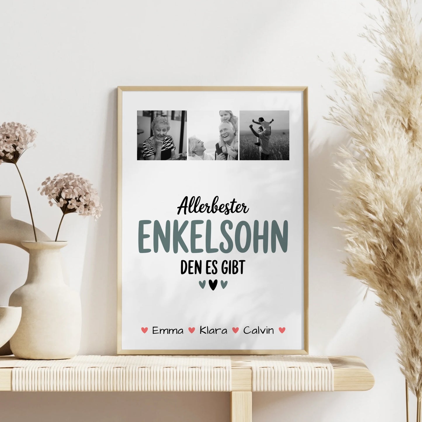 Personalisierbares Poster Geschenk Fotocollage Enkelsohn Allerbester Enkelsohn Den Es Gibt