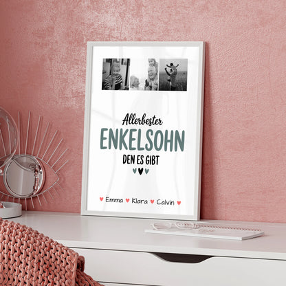 Personalisierbares Poster Geschenk Fotocollage Enkelsohn Allerbester Enkelsohn Den Es Gibt