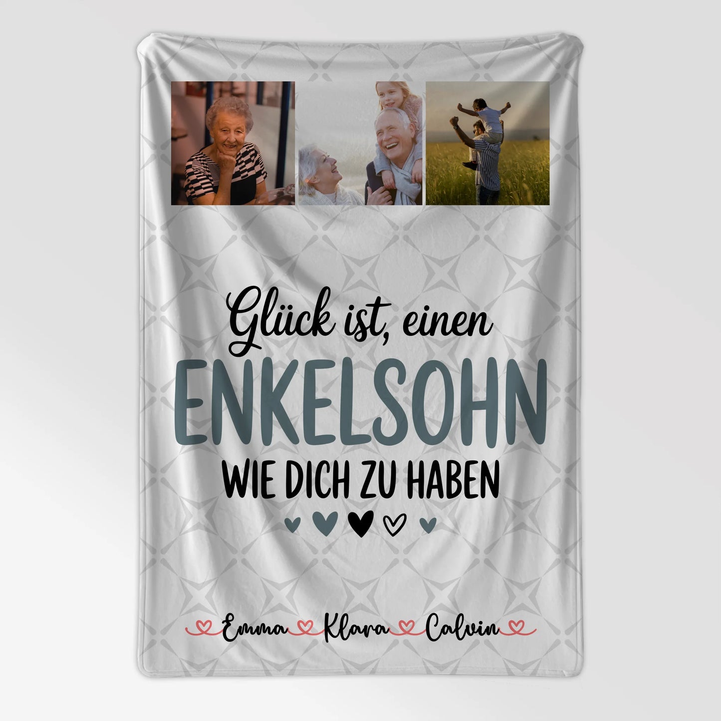 Kuscheldecke Mit Namen Und Motiv Fotocollage Enkelsohn Glück Ist Einen Enkelsohn Wie Dich Zu Haben 7