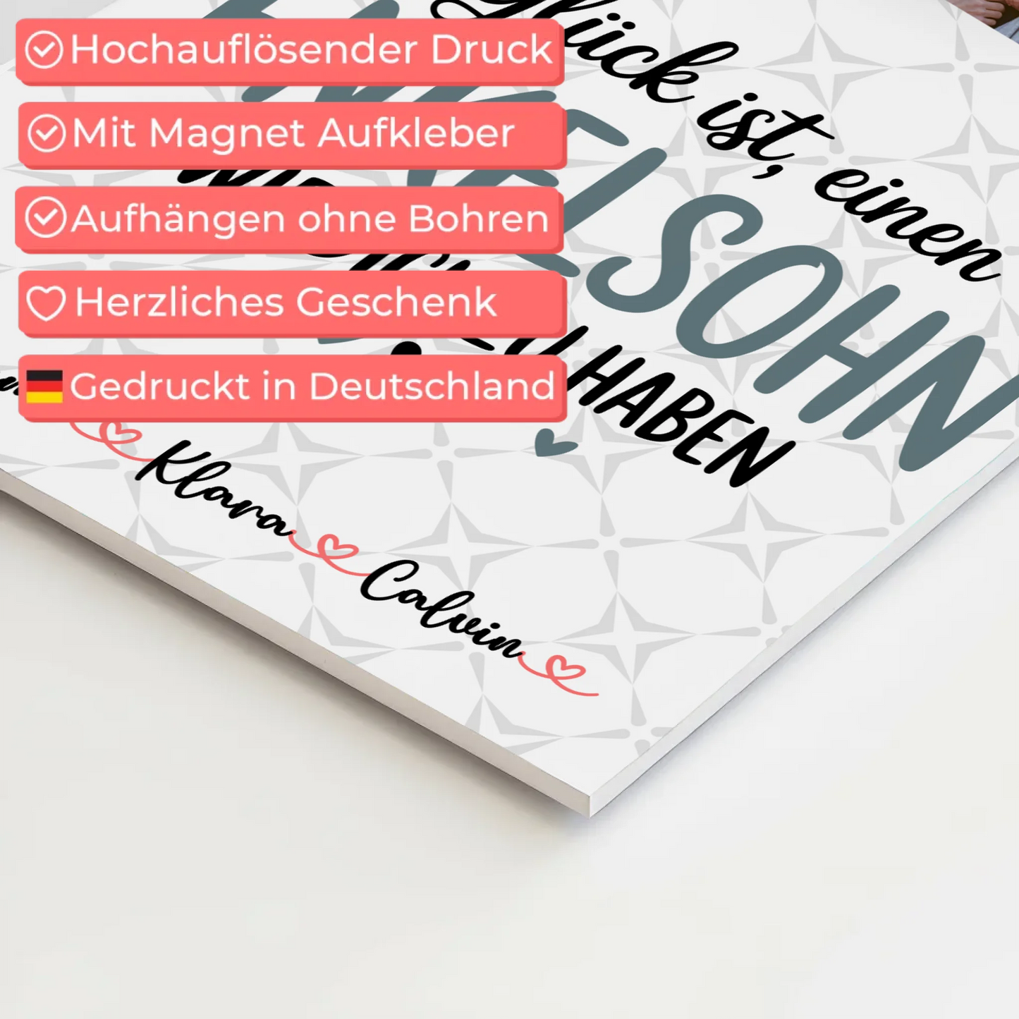 Magnetposter Fotoboard mit Fotocollage für Enkelsohn Glück Ist einen Enkelsohn Wie Dich Zu Haben 4