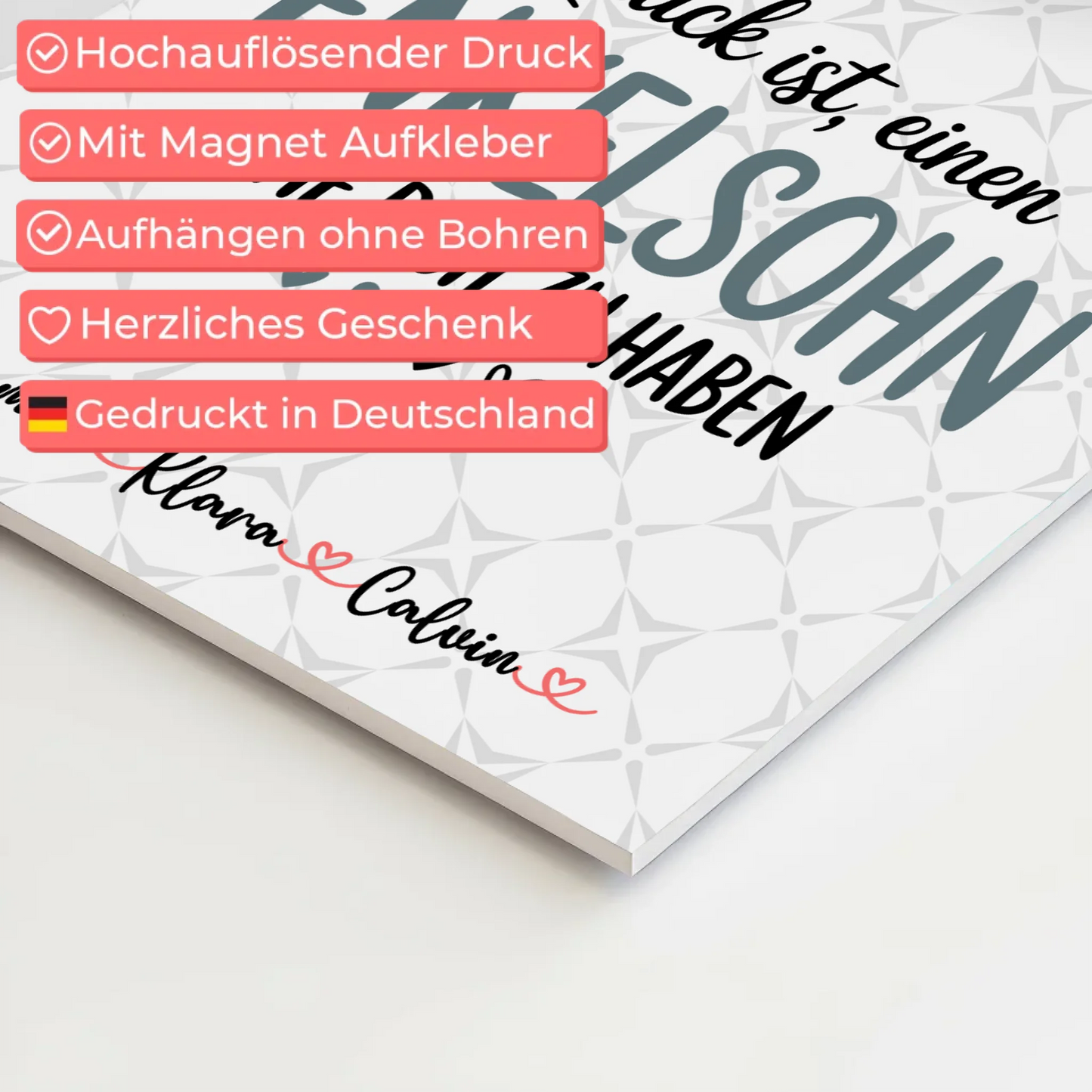 Magnetposter Fotoboard mit Fotocollage für Enkelsohn Glück Ist einen Enkelsohn Wie Dich Zu Haben 10