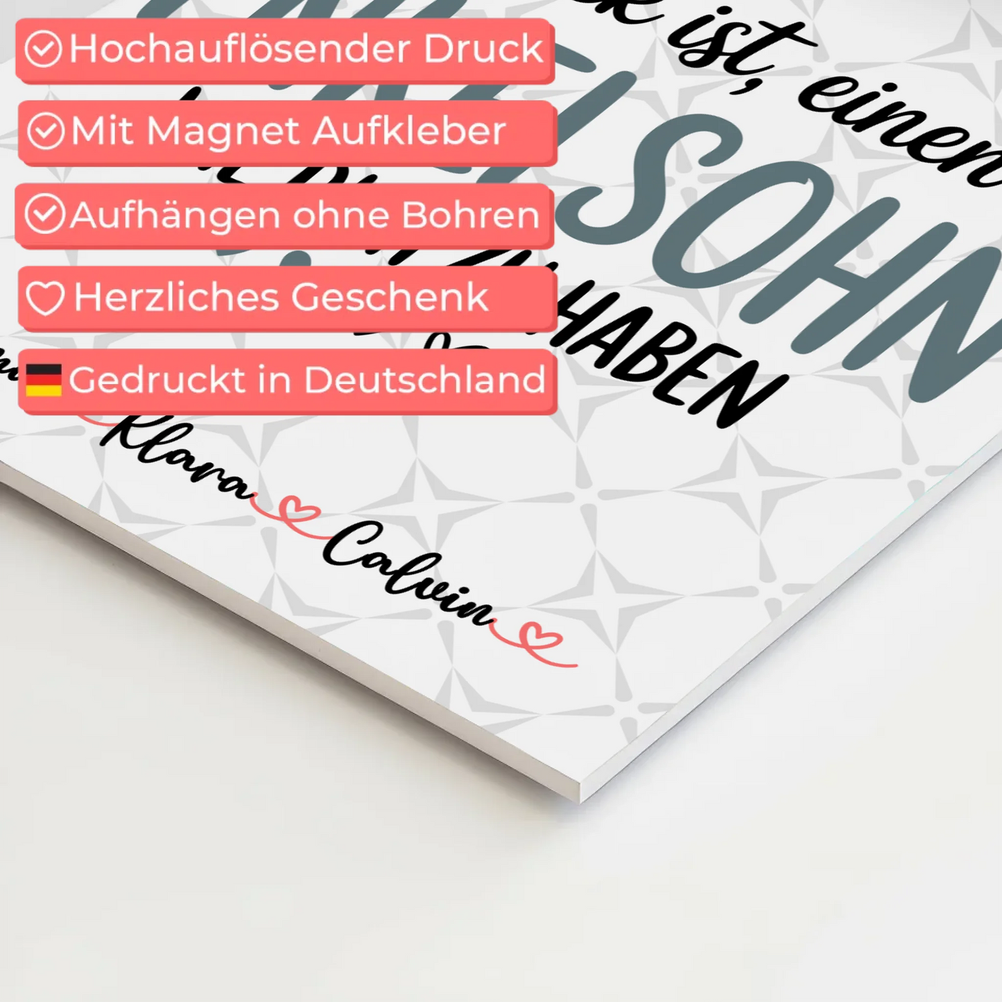 Magnetposter Fotoboard mit Fotocollage für Enkelsohn Glück Ist einen Enkelsohn Wie Dich Zu Haben