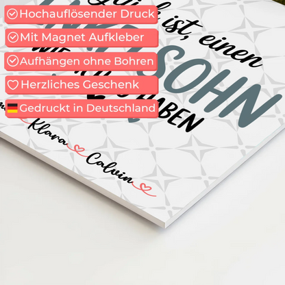 Magnetposter Fotoboard mit Fotocollage für Enkelsohn Glück Ist einen Enkelsohn Wie Dich Zu Haben