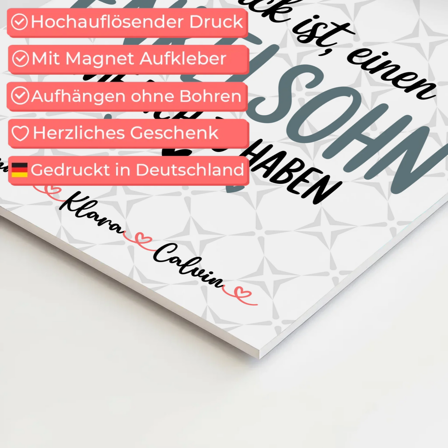 Magnetposter Fotoboard mit Fotocollage für Enkelsohn Glück Ist einen Enkelsohn Wie Dich Zu Haben