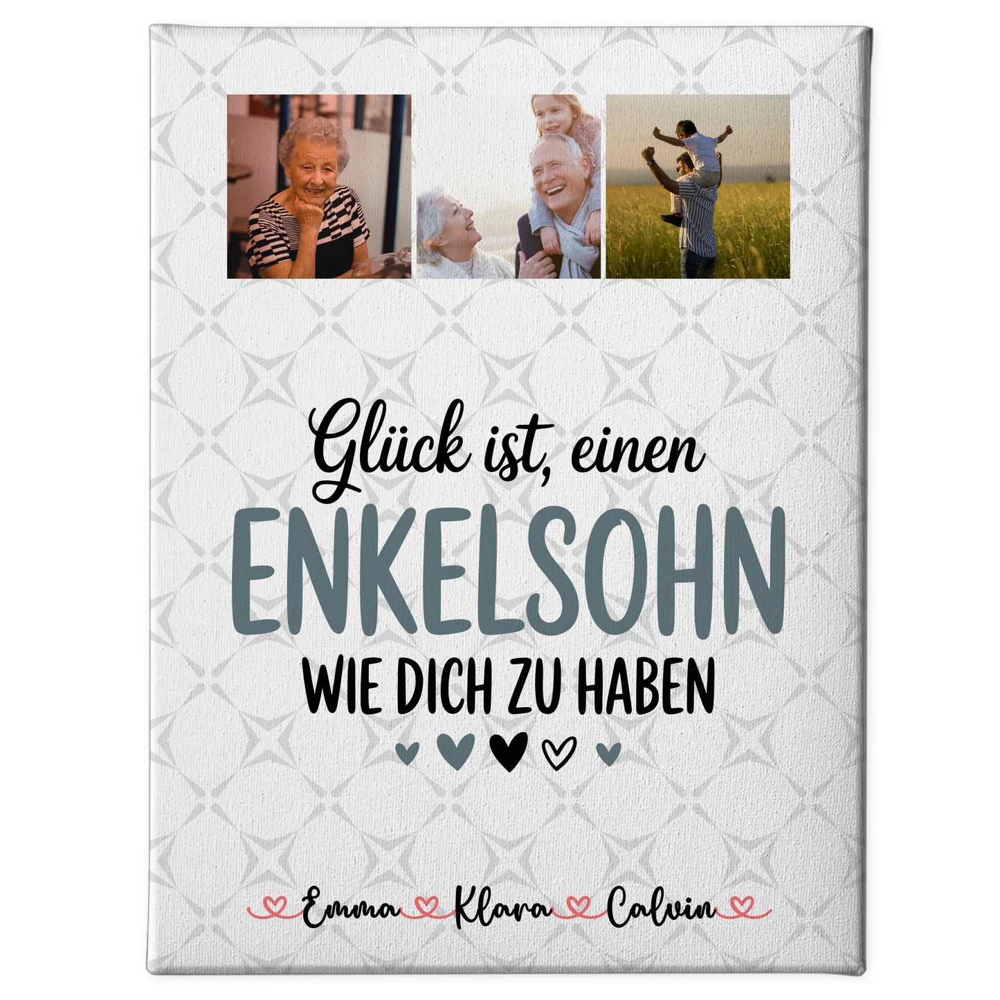 Personalisierte Leinwand Fotocollage Enkelsohn Glück Ist einen Enkelsohn Wie Dich Zu Haben Geschenk 1