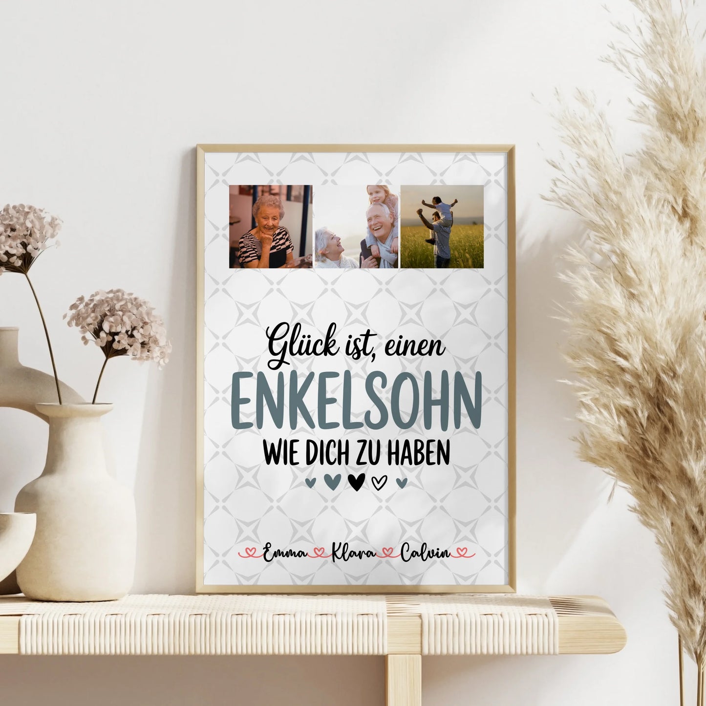 Karten Poster Personalisiert mit Fotocollage für Enkelsohn Glück Ist Einen Enkelsohn Wie Dich Zu Haben