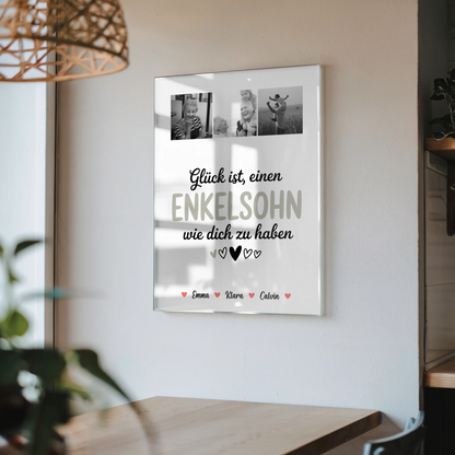 Personalisierte Fotocollage für Enkelsohn mit Foto Mit Acrylglas Glück Ist einen Enkelsohn Wie Dich Zu Haben 4