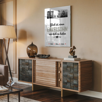 Personalisierte Fotocollage für Enkelsohn mit Foto Mit Acrylglas Glück Ist einen Enkelsohn Wie Dich Zu Haben 2