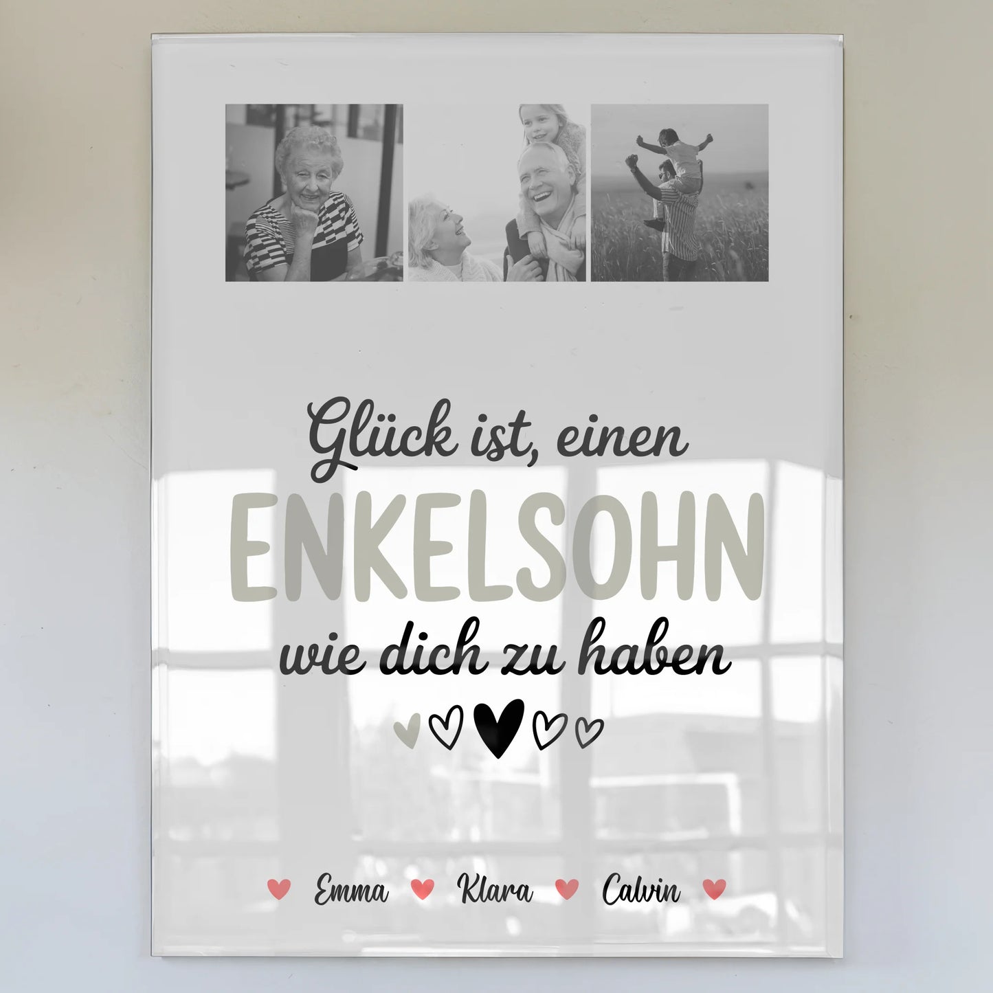 Personalisierte Fotocollage für Enkelsohn mit Foto Mit Acrylglas Glück Ist einen Enkelsohn Wie Dich Zu Haben 1