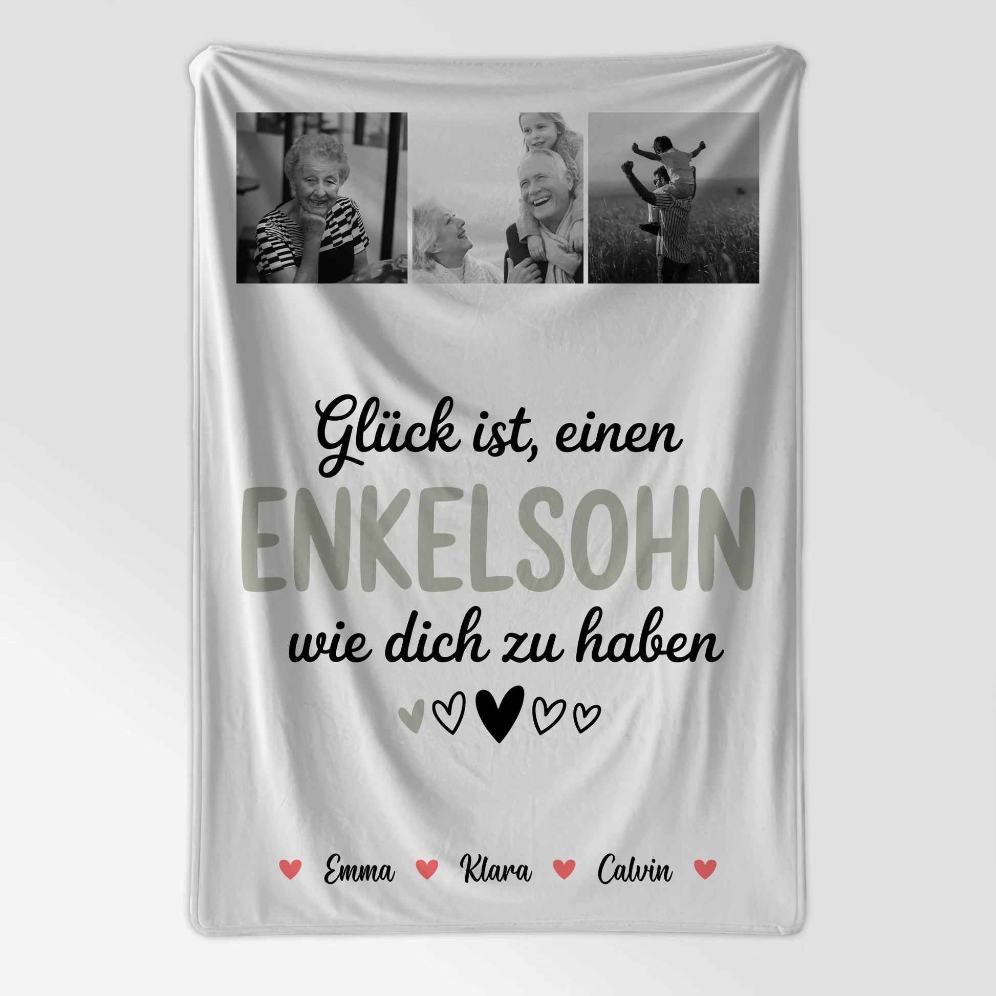 Decke Mit Namen Fotocollage für Enkelsohn Glück Ist einen Enkelsohn Wie Dich Zu Haben Geschenk 7