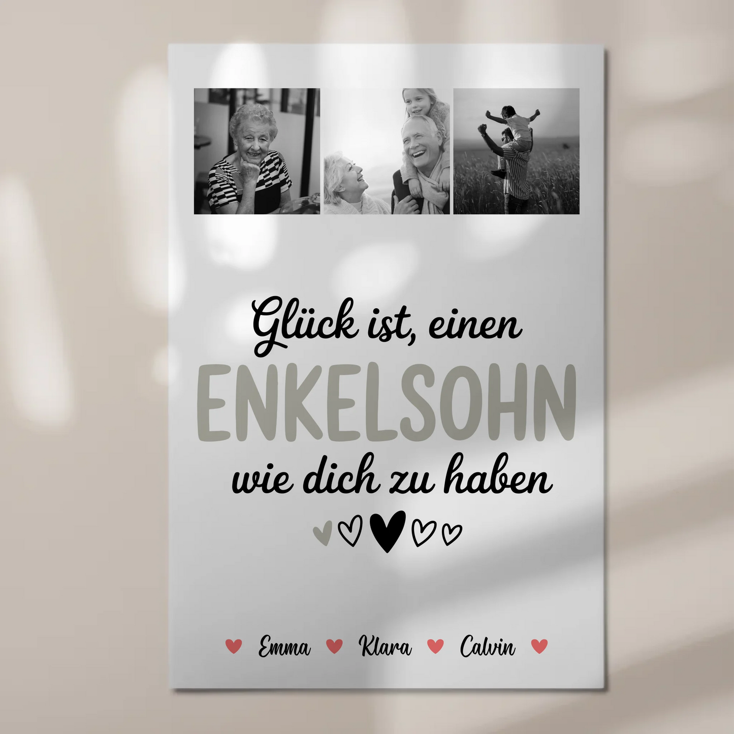 Fotoboard Magnet Wandbild Fotocollage für Enkelsohn Glück Ist einen Enkelsohn Wie Dich Zu Haben 1