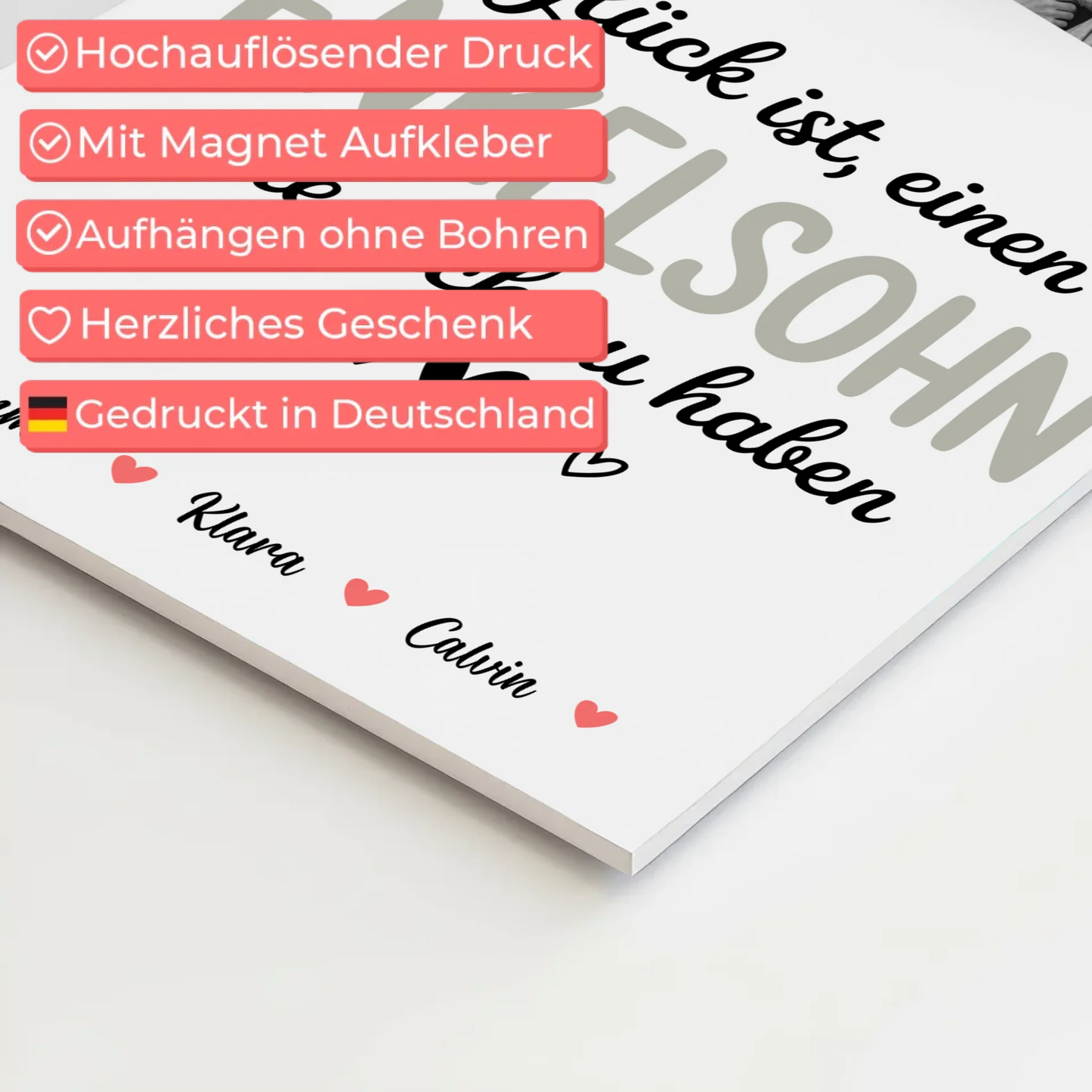 Fotoboard Magnet Wandbild Fotocollage für Enkelsohn Glück Ist einen Enkelsohn Wie Dich Zu Haben 4