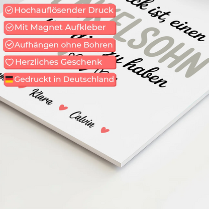 Fotoboard Magnet Wandbild Fotocollage für Enkelsohn Glück Ist einen Enkelsohn Wie Dich Zu Haben 10