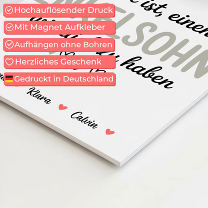 Fotoboard Magnet Wandbild Fotocollage für Enkelsohn Glück Ist einen Enkelsohn Wie Dich Zu Haben