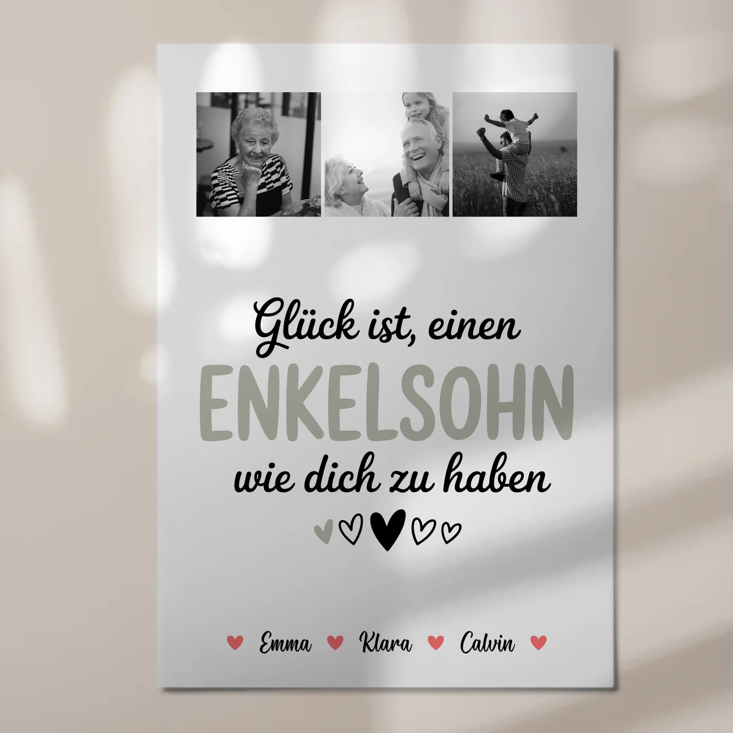 Fotoboard Magnet Wandbild Fotocollage für Enkelsohn Glück Ist einen Enkelsohn Wie Dich Zu Haben